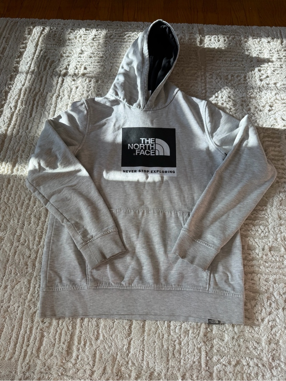 The North Face Boys Grey Logo Hoodie - Never Stop Exploring